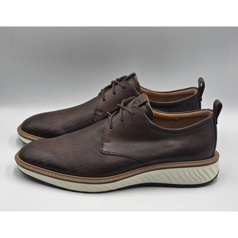ECCO ST.1 Hybrid Brown Leather Oxfords Mens 9 EU 43 Dress Casual Shoes - Picture 6 of 13